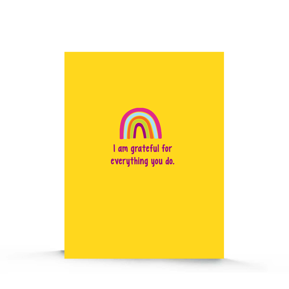 ☀️ Rainbow Gratitude Card | Thank You Card