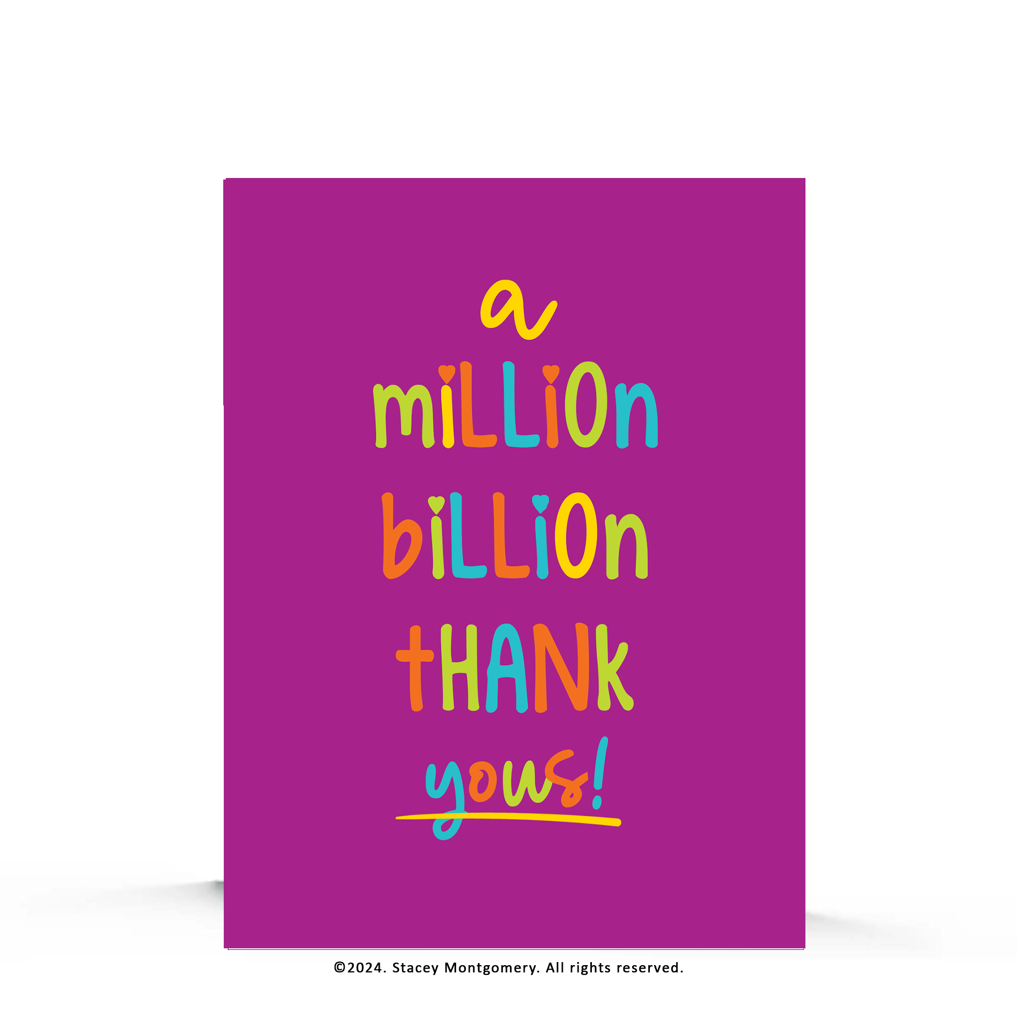 ☀️ Million Billion Thank Yous | Gratitude Card