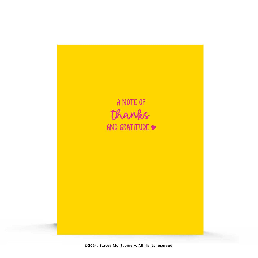 ☀️ A note of Thanks | Thank You Card