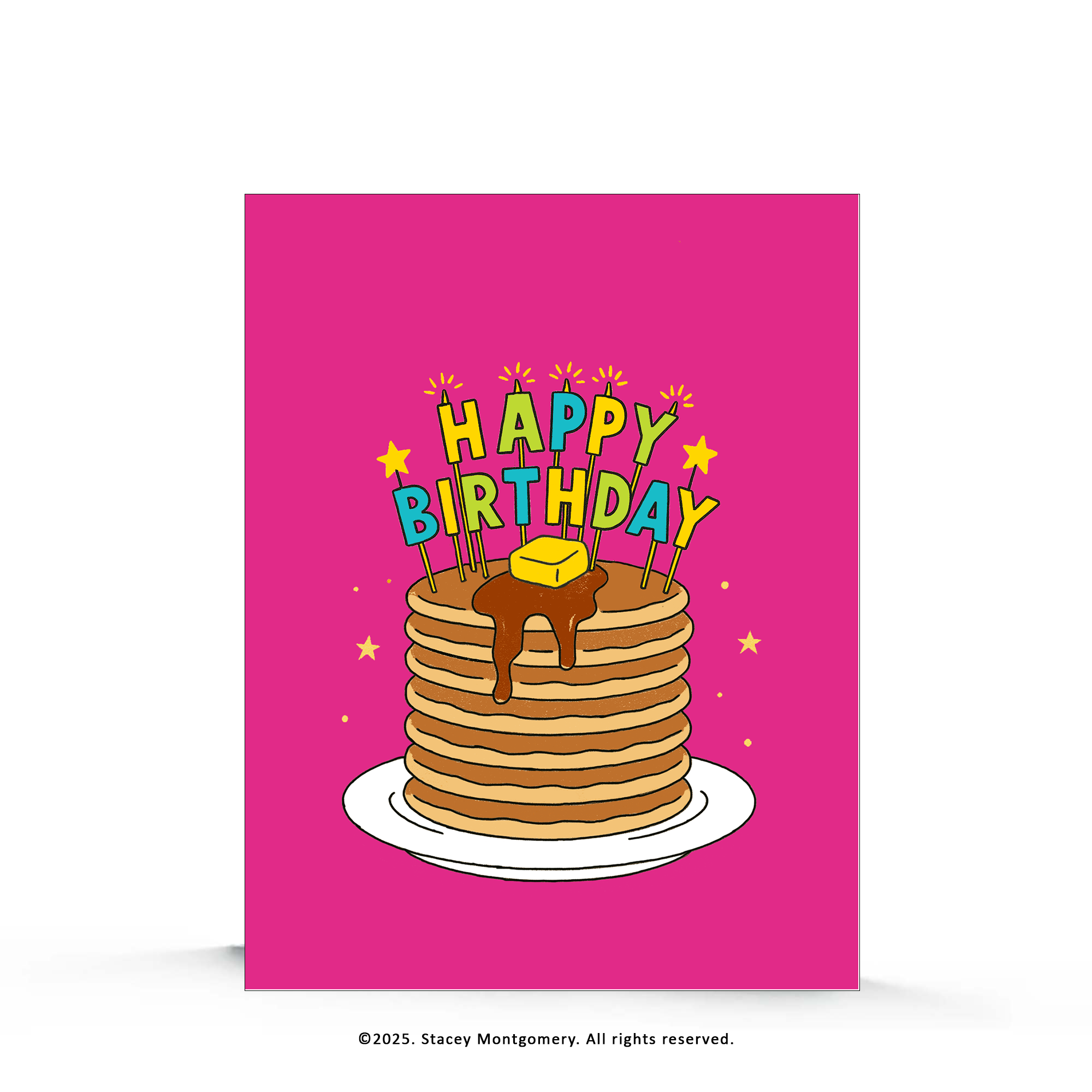 ☀️ Birthday Pancakes Card – Fun Breakfast Birthday Card