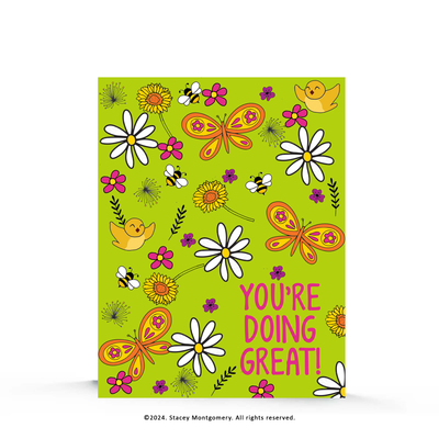 ☀️ You’re Doing Great Card – Cheerful Floral Encouragement