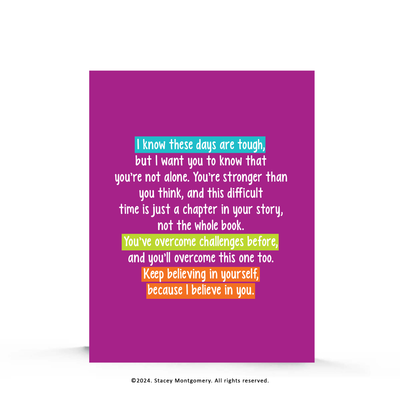 ☀️ Tough Days Encouragement Card – You’ve Got This