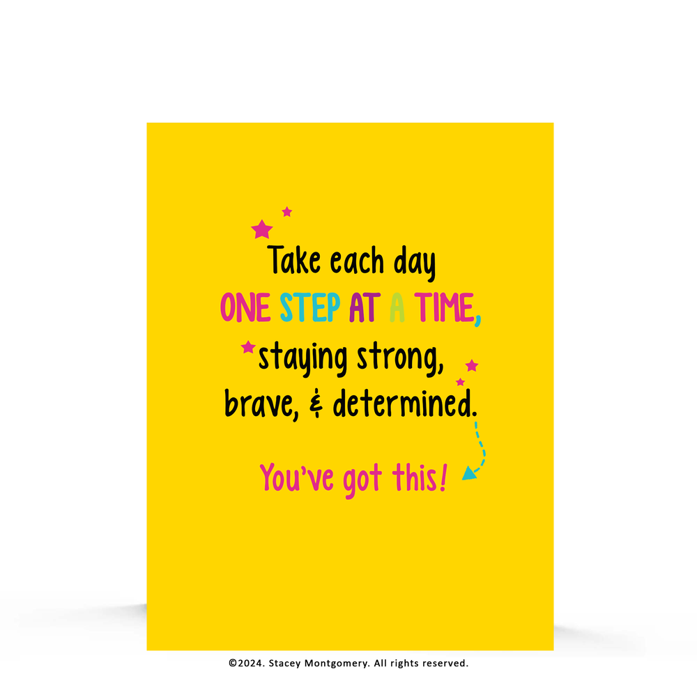 ☀️ One Step at a Time – Encouragement Greeting Card