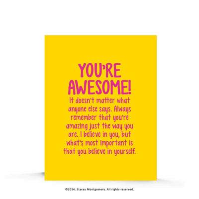 ☀️ You're Awesome – Encouragement Greeting Card