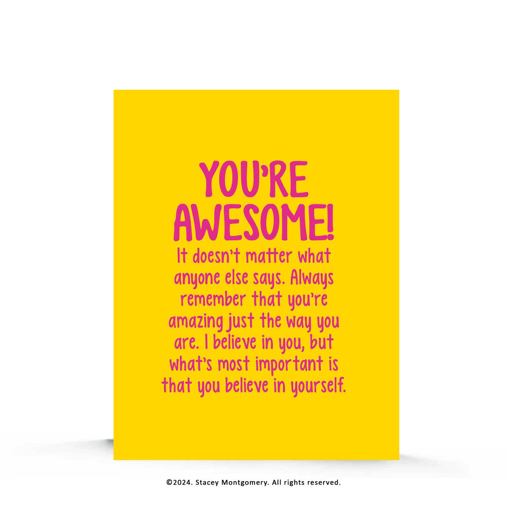 ☀️ You're Awesome – Encouragement Greeting Card