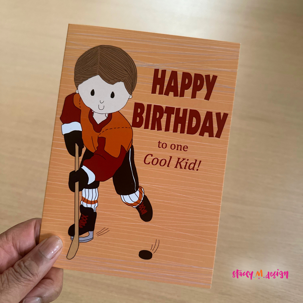 Hockey Boy | Birthday Card - CLOSEOUT SALE