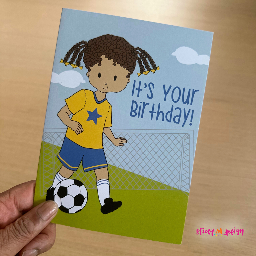 Soccer Girl | Birthday Card - CLOSEOUT SALE