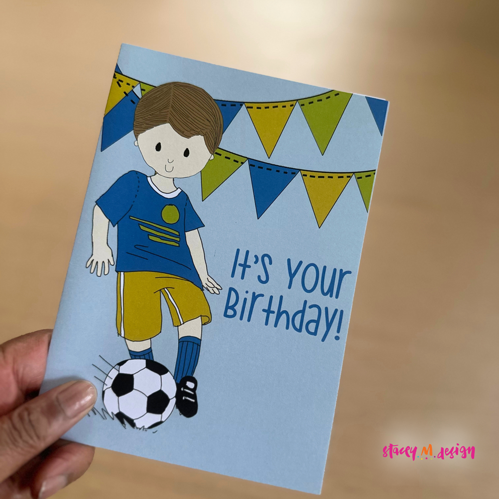 Soccer Boy | Birthday Card - CLOSEOUT SALE
