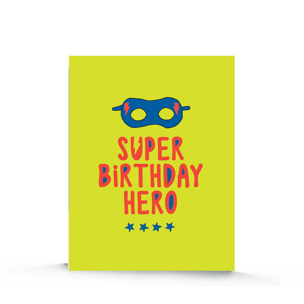 Superhero Birthday Card | Superhero Mask Birthday Card