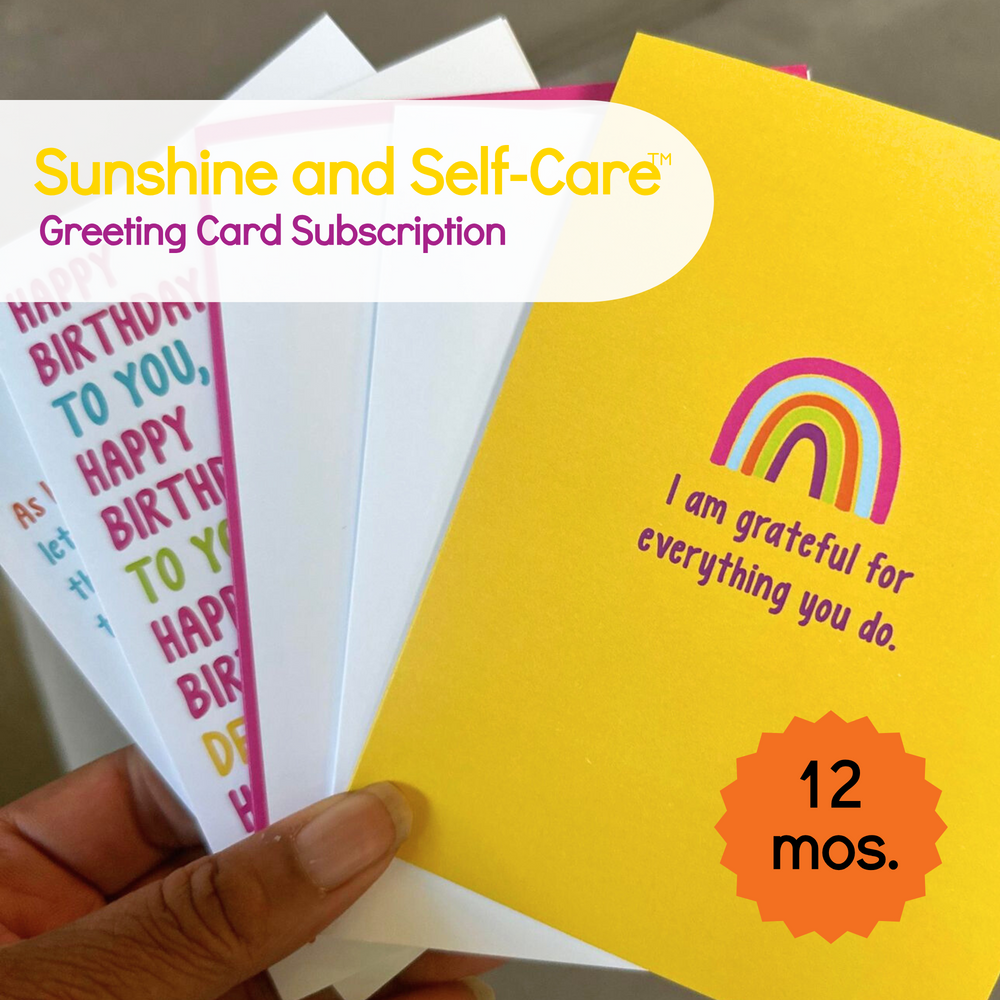 ☀️ Sunshine and Self-Care Monthly Greeting Card Subscription- 12 month option