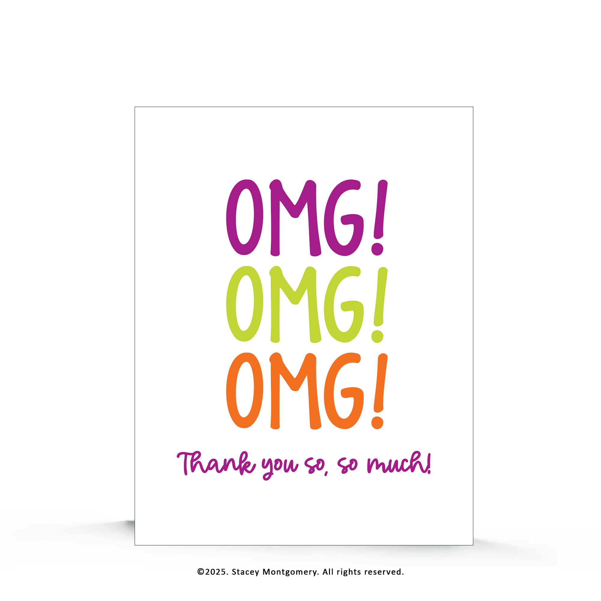 OMG Thank You So Much Card