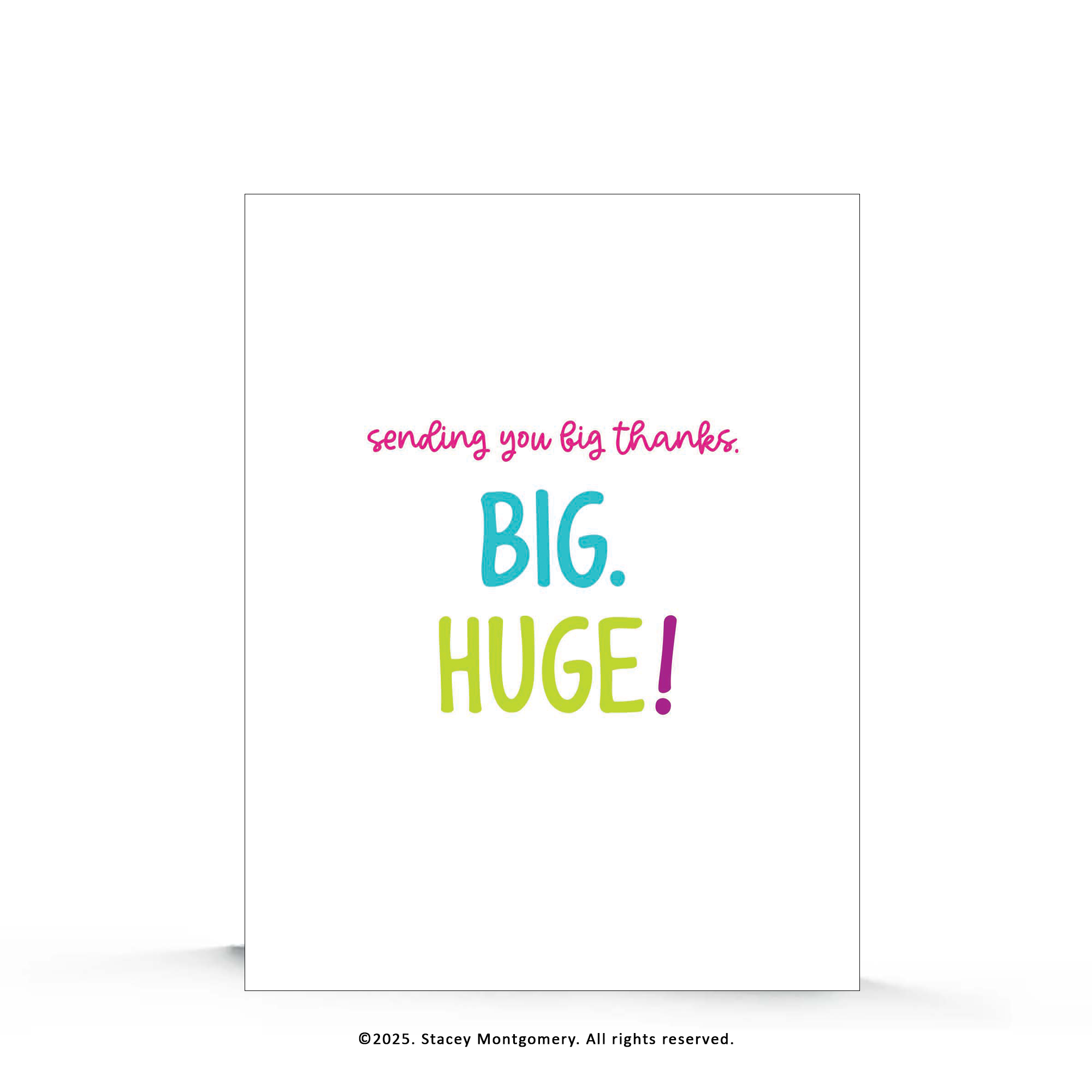 Big Thanks Huge Thank You Card