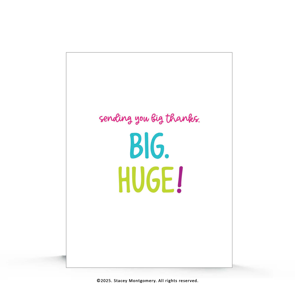 Big Thanks Huge Thank You Card