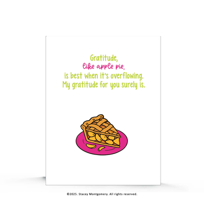 Apple Pie Gratitude Card