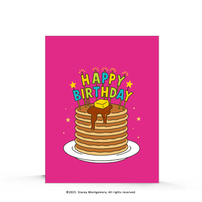 ☀️ Birthday Pancakes Card – Fun Breakfast Birthday Card