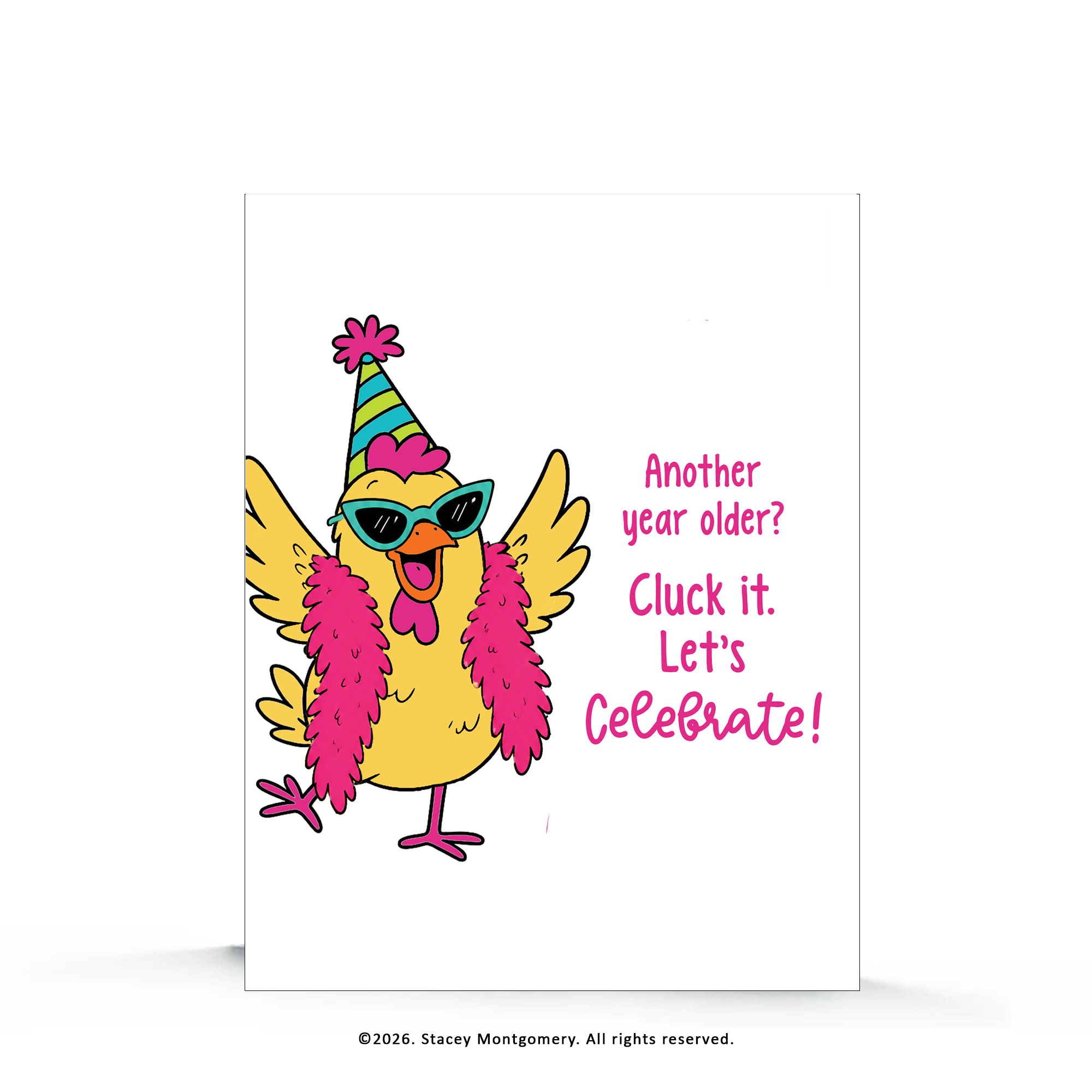 Cluck It. Let's Celebrate! Funny Chicken Birthday Card
