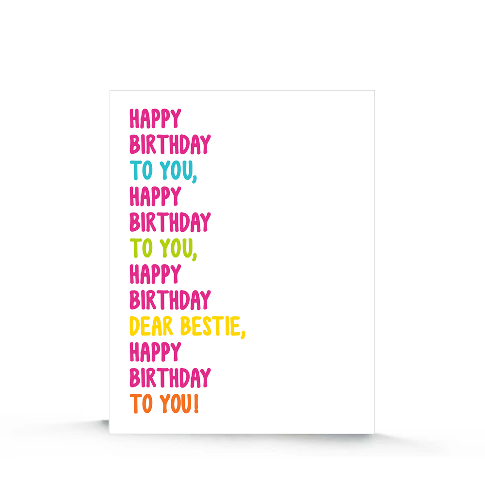 ☀️ Happy Birthday Bestie | Friend Birthday Card | Celebrate Birthday Card