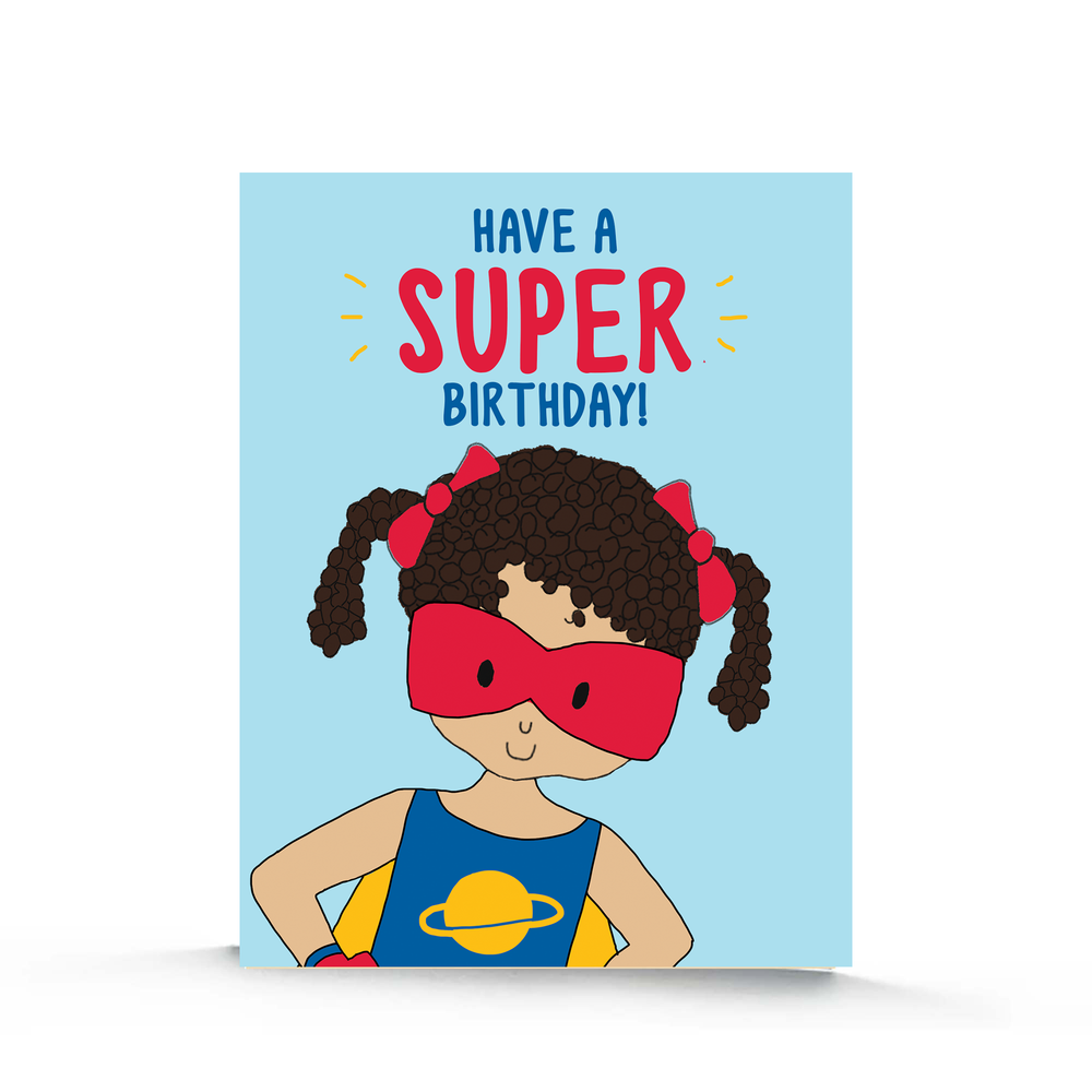 Super Girl Birthday Card | Birthday Card for Girl