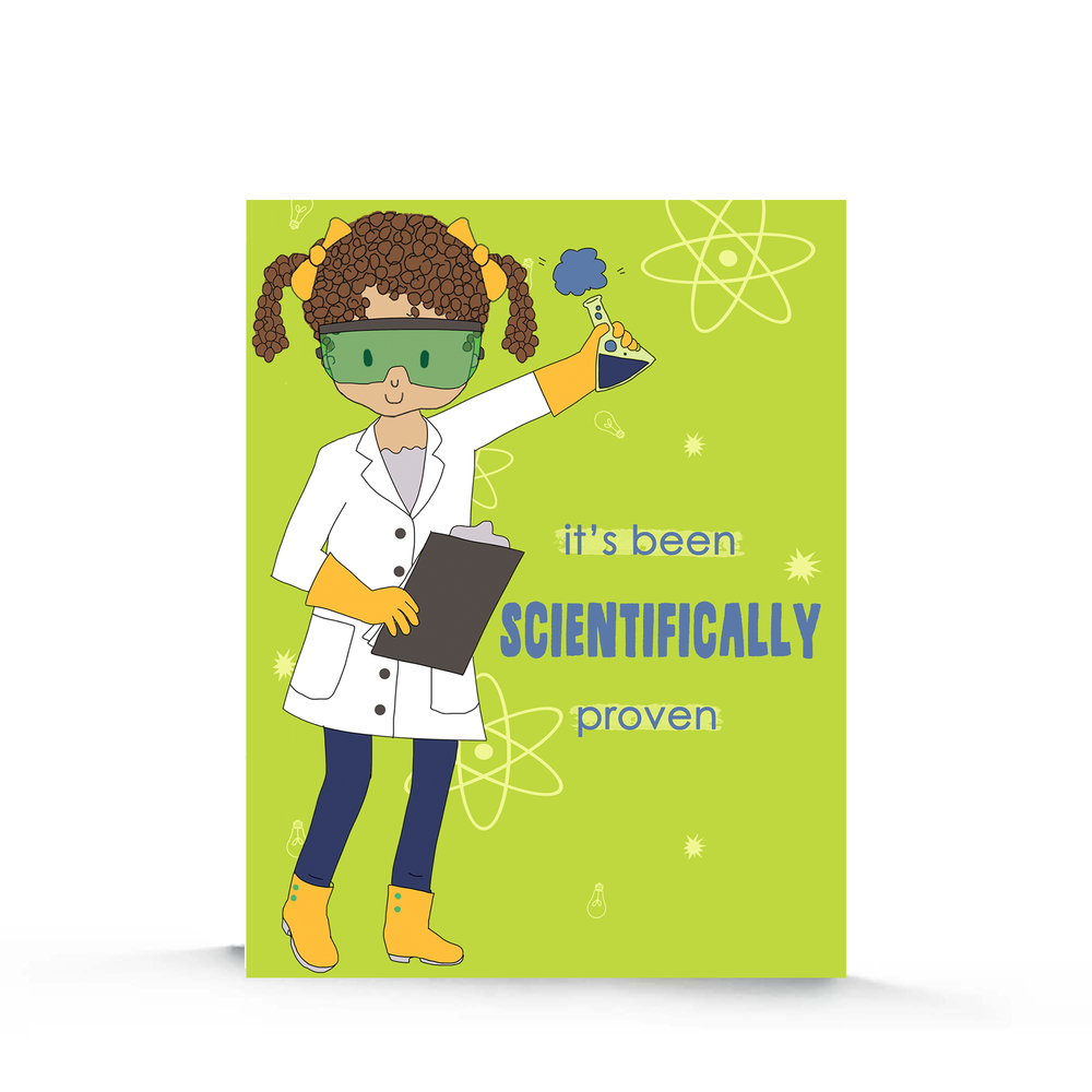 Science Girl Birthday Card | Scientist Birthday Cards for Girls | Empower Girls | Kids Birthday Card
