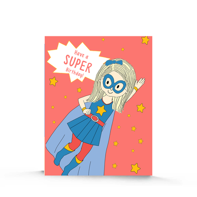 Super Girl Birthday Card | Birthday Card for Girl